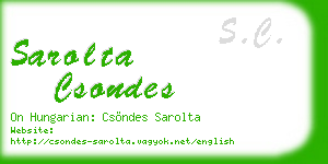 sarolta csondes business card